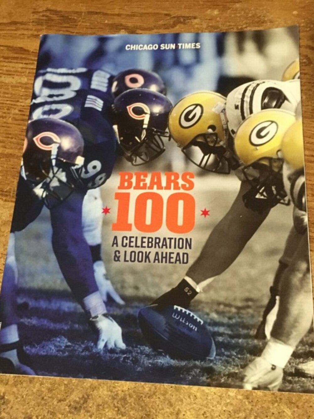 LOT OF 2 BEARS 100 A CELEBRATION & LOOK AHEAD CHICAGO SUN TIMES